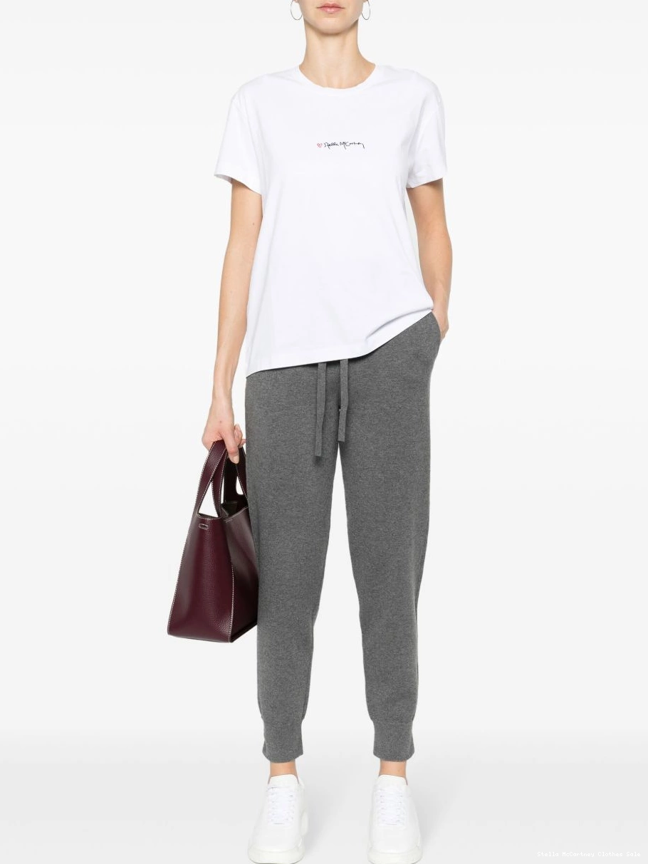 Cheap McCartney Women T-shirt cotton Stella logo-embroidered 0720
